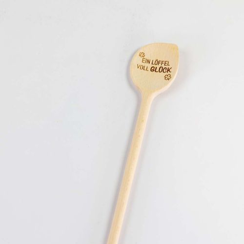 Kochlöffel mit Lasergravur ein Löffel voll Glück