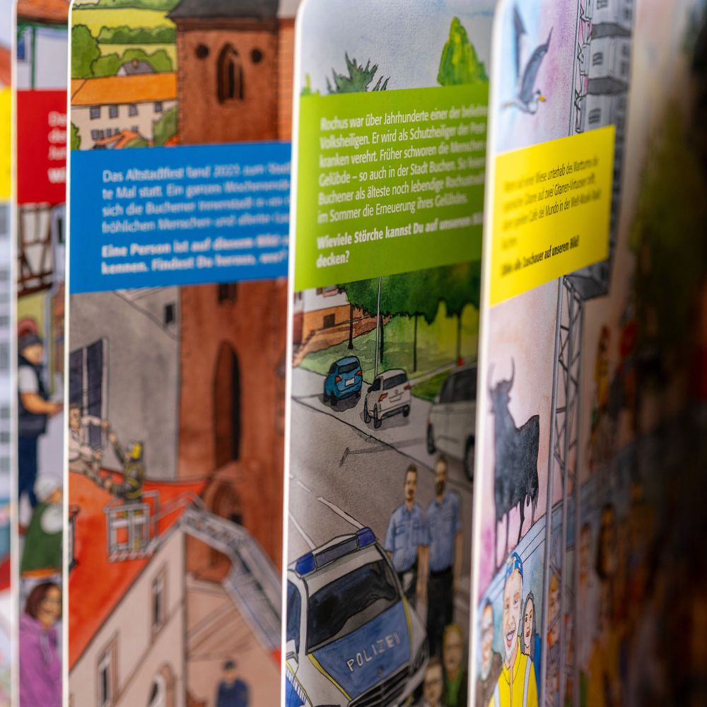 Einblick ins aufgefächerte Wimmelbuch