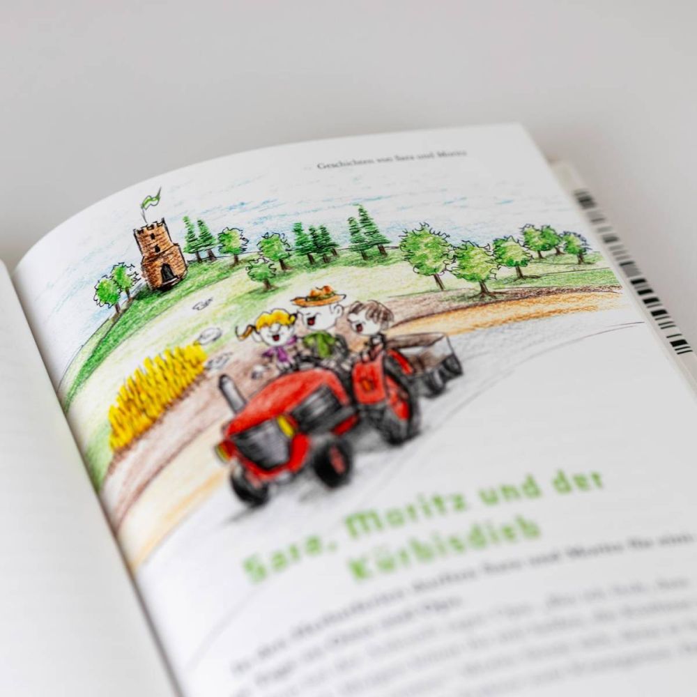 Einblick in das Buch "Geschichten von Sara und Moritz" von Bernhard Linsler